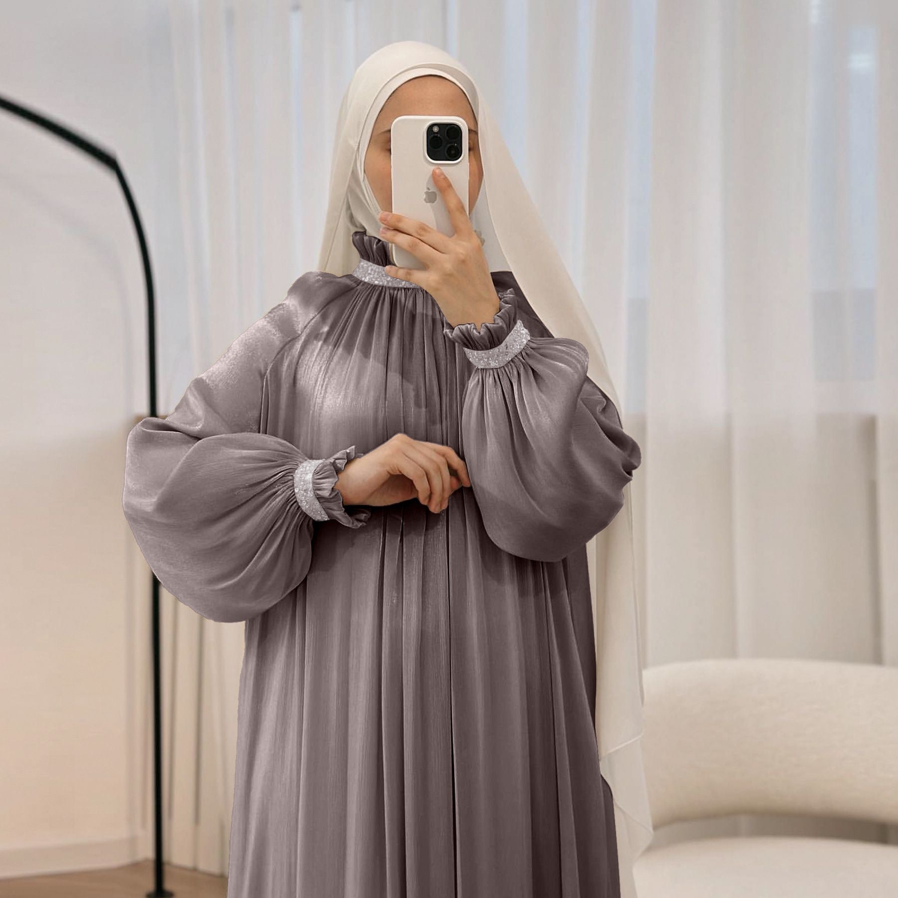 Glimmer Charm Abaya – Eid & Ramadan Modest Long Dress (LX00)