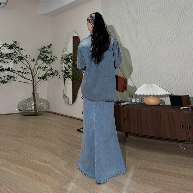 Modern Sierra Denim Set | 100% Cotton Two-Piece