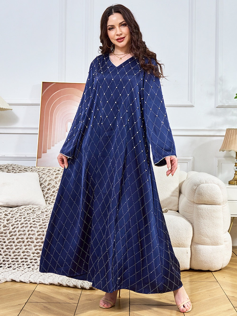 Afiyah Shine Abaya – Eid & Ramadan Modest Long Dress (LX22)