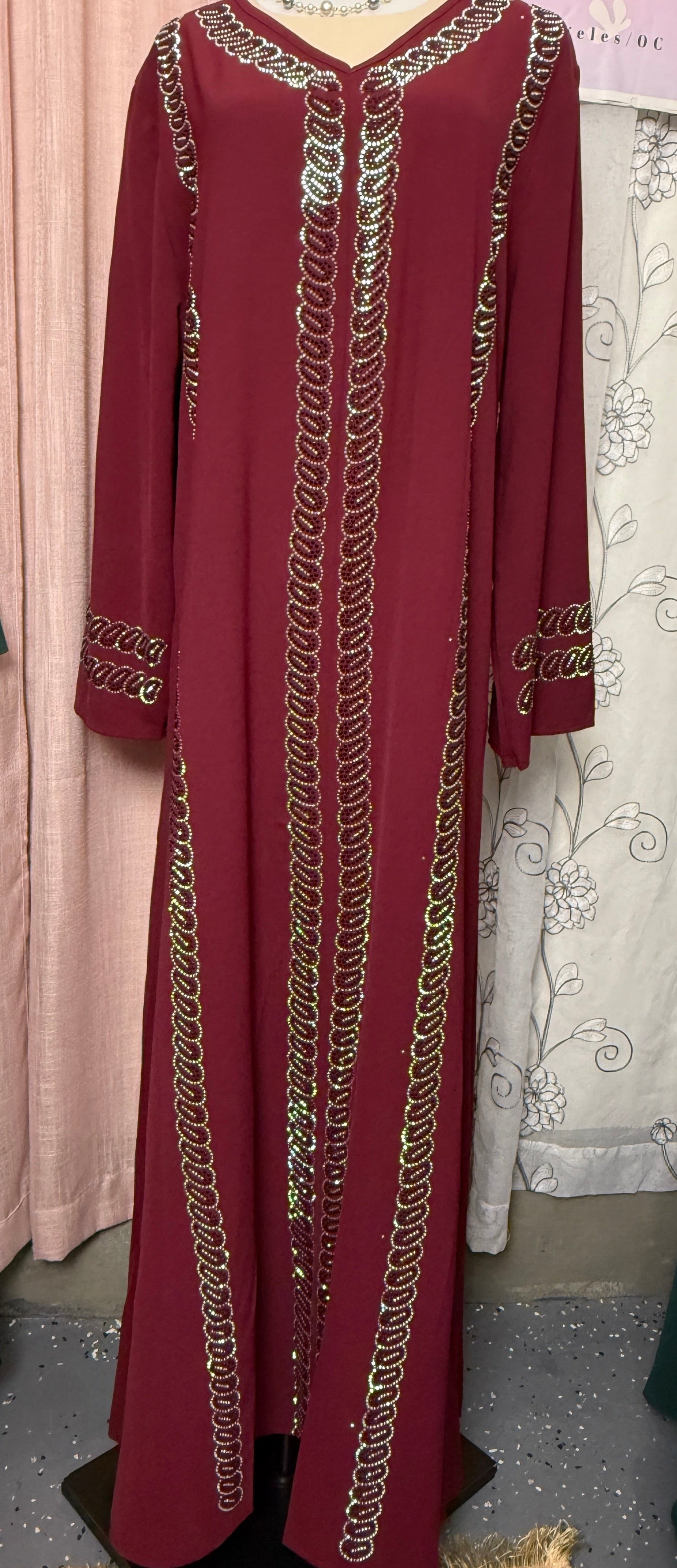 Diamond Serenity Pure Leaves - Eid & Ramadan Modest Long Dress (SPK02)