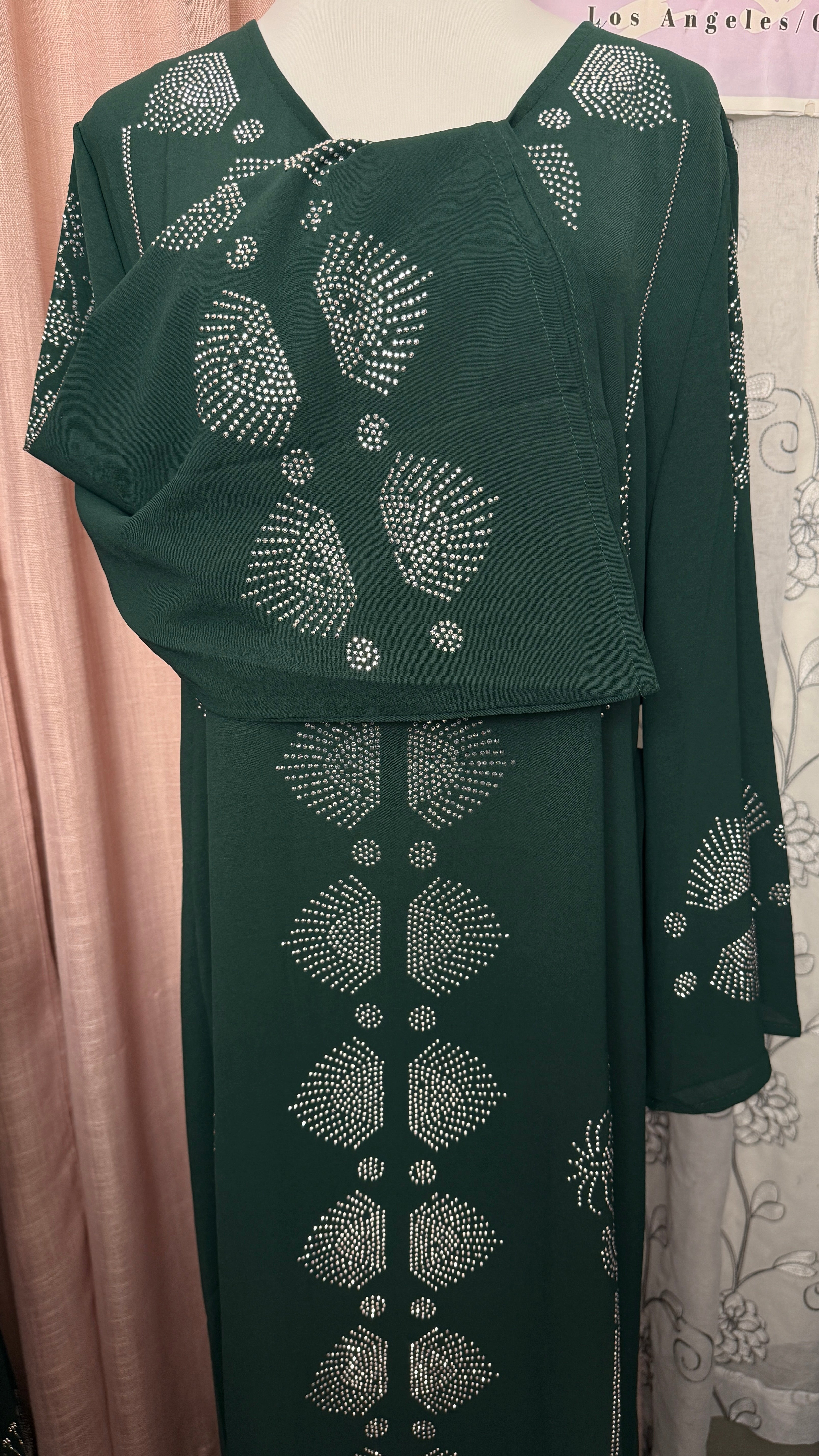 Diamond Flower - Eid & Ramadan Modest Long Dress (SPK07)