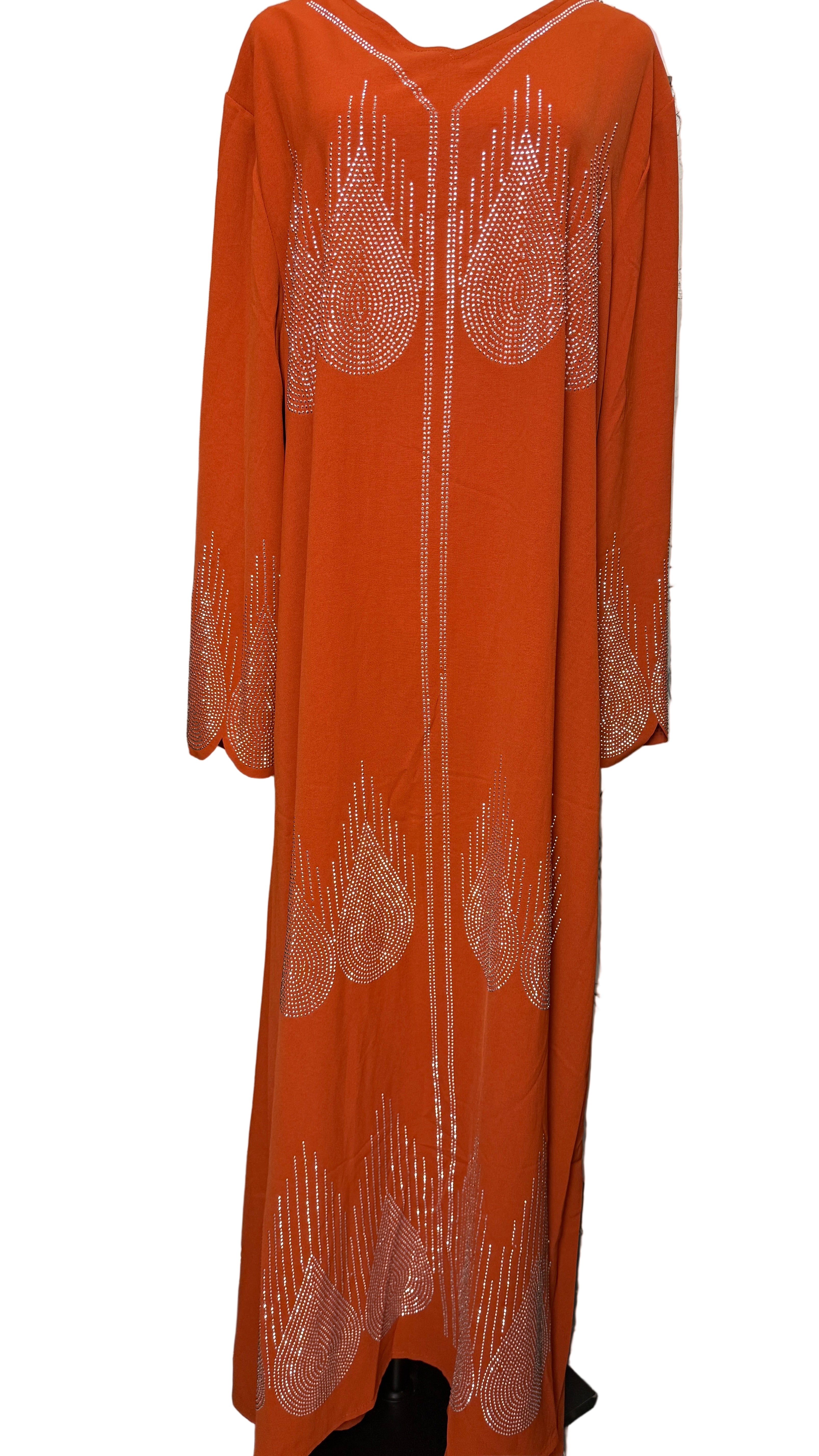 Diamond Serenity The Flames - Eid & Ramadan Modest Long Dress (SPK10)