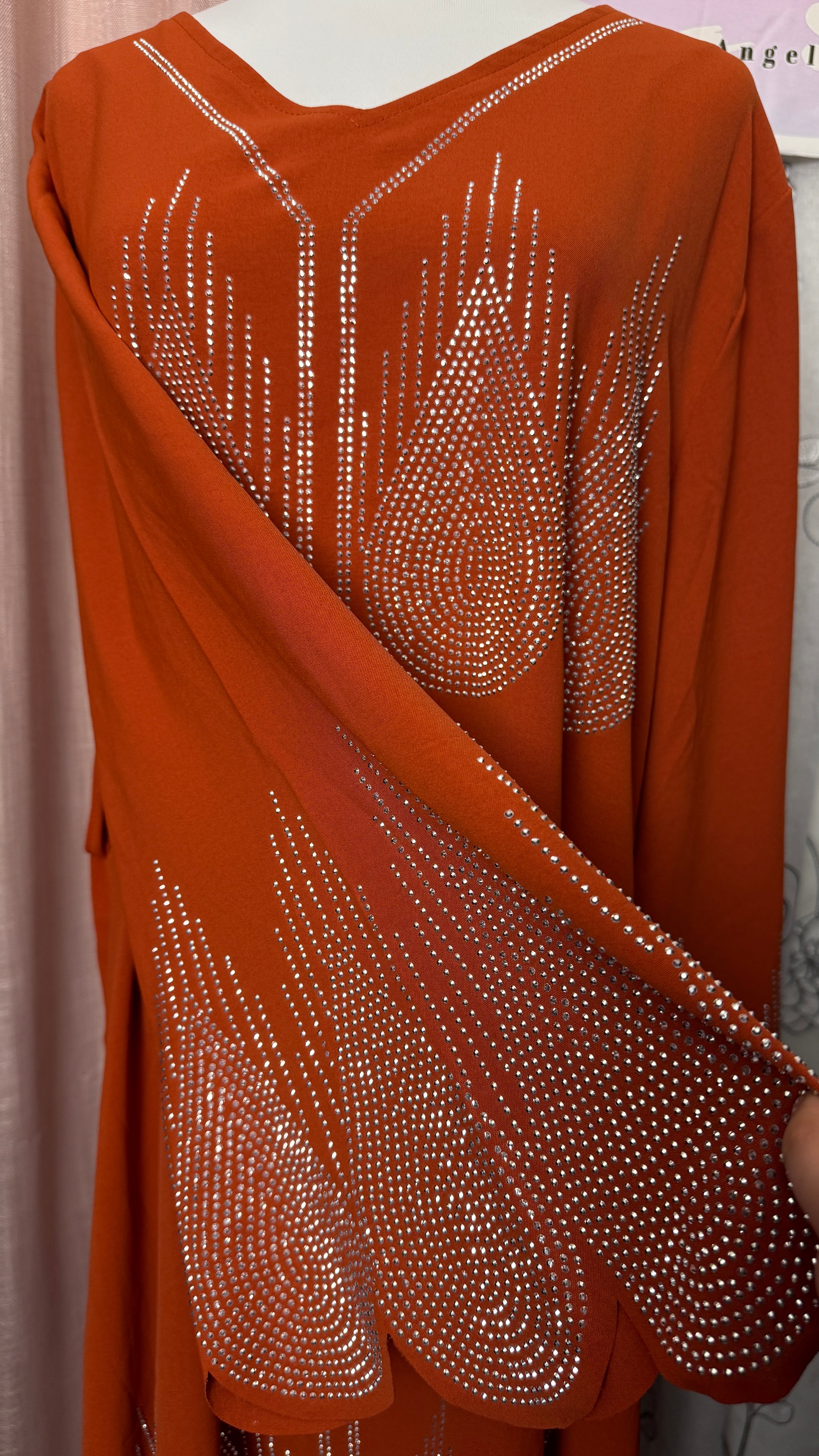 Diamond Serenity The Flames - Eid & Ramadan Modest Long Dress (SPK10)