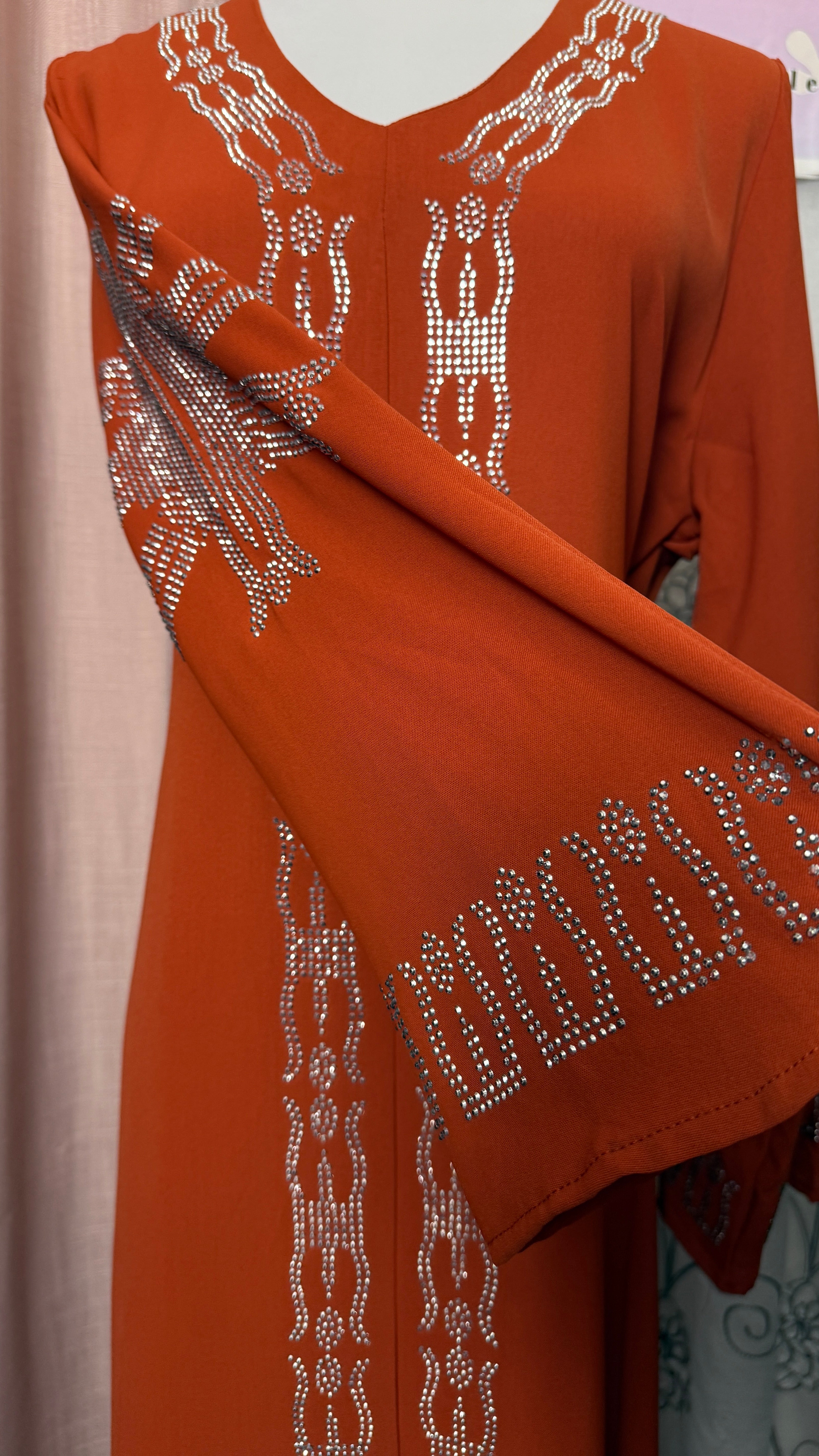 Diamond Serenity Snow Flakes - Eid & Ramadan Modest Long Dress (SPK11)
