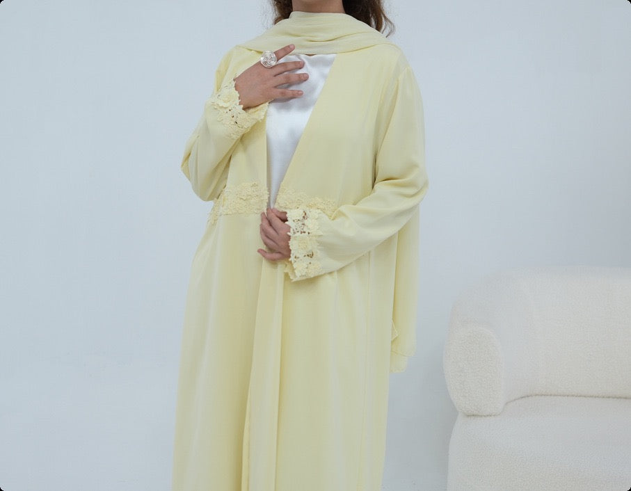Camellia Floral Embroidered Kimono Cardigan