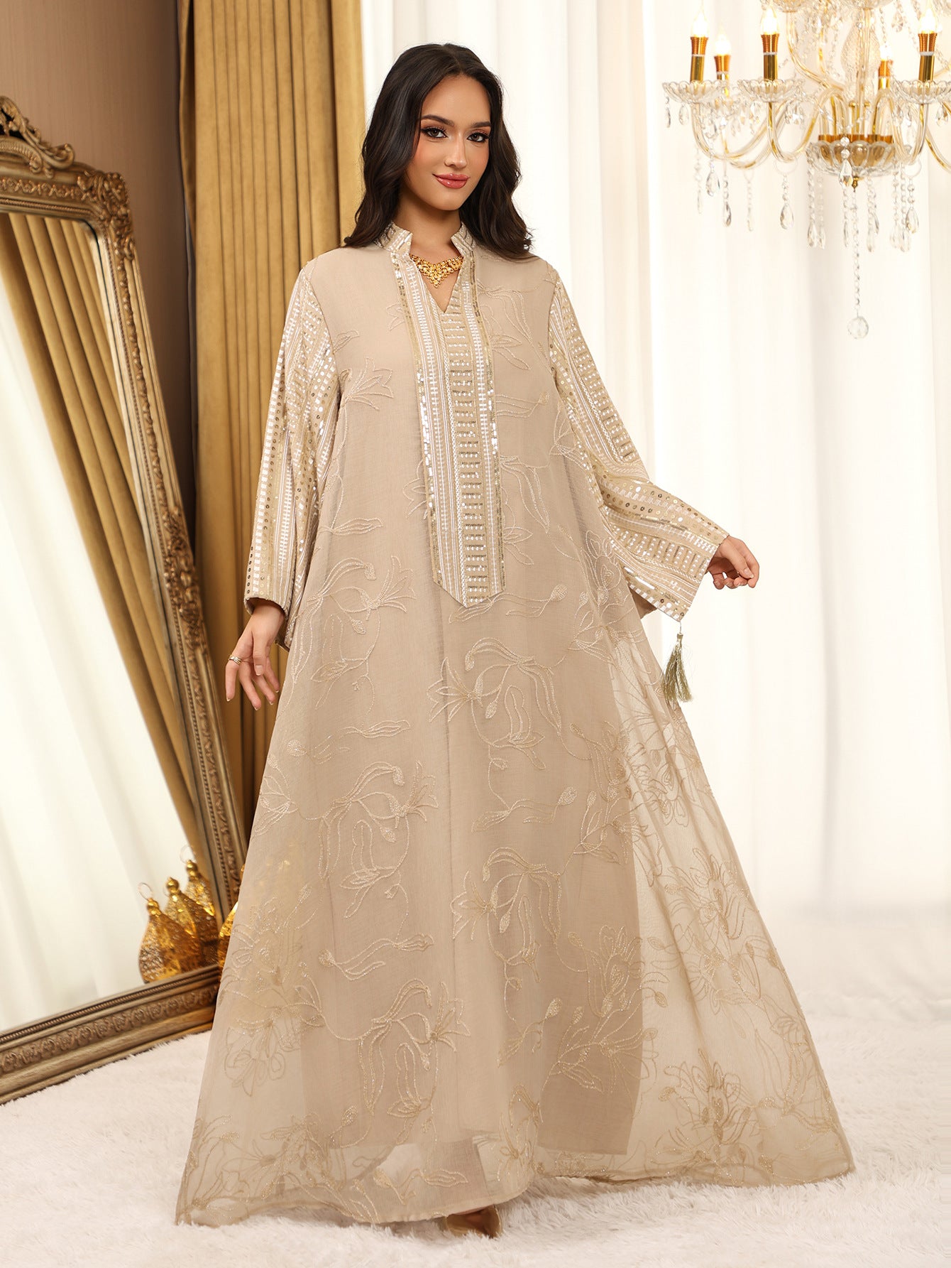Noura Embroidered Abaya-Eid & Ramadan Modest Long Dress