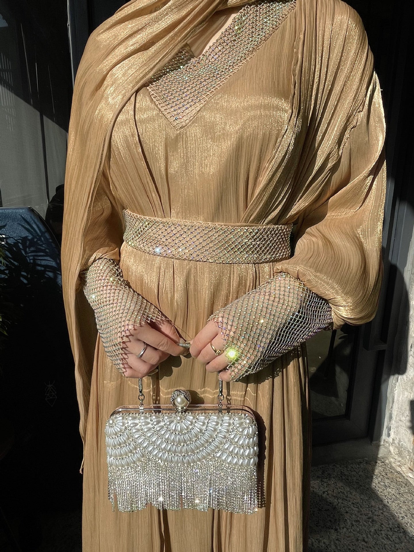 Shimmering Evening Abaya – Eid & Ramadan Modest Long Dress (LX02)