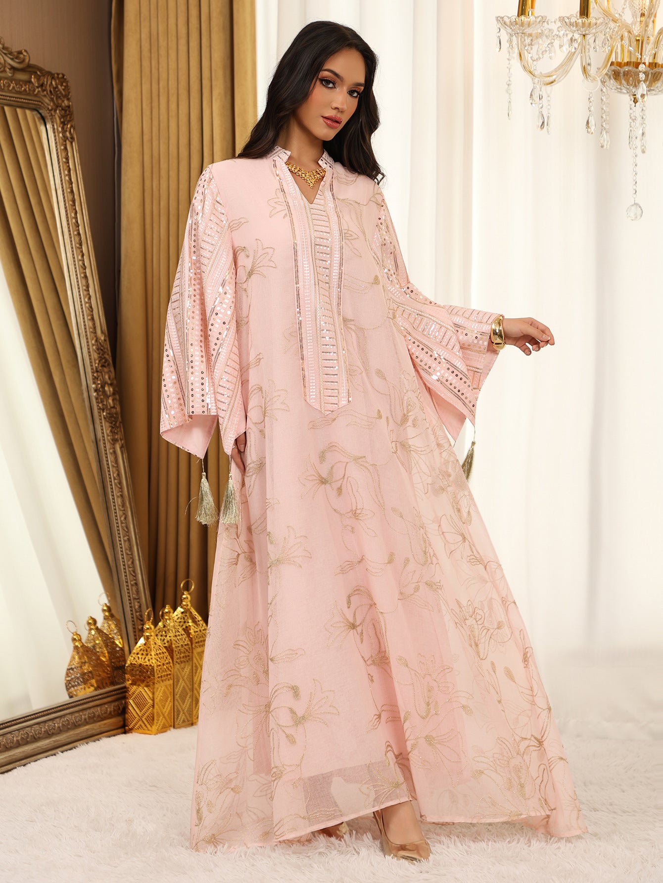 Noura Embroidered Abaya-Eid & Ramadan Modest Long Dress