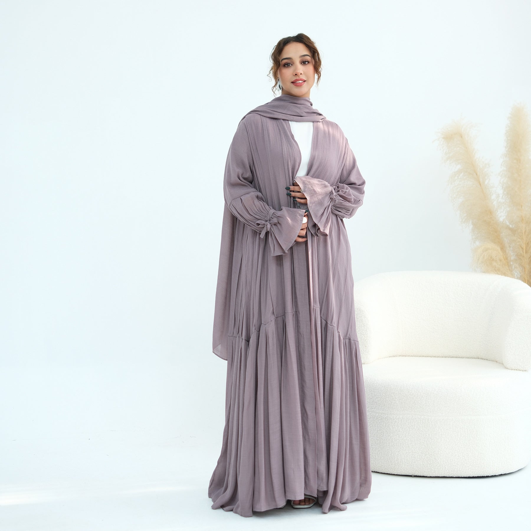Ayla Flow 2-Piece Open Abaya Set