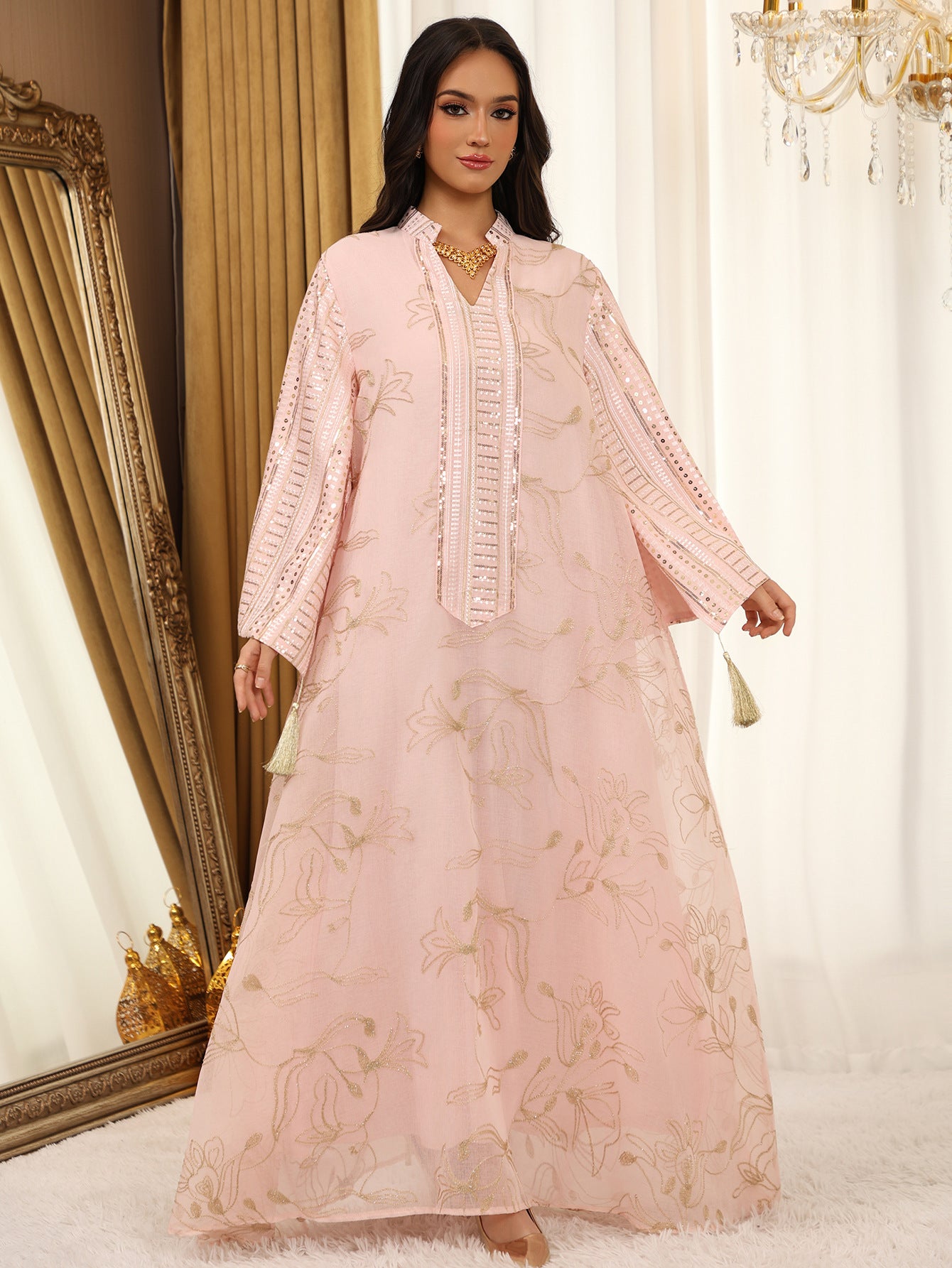 Noura Embroidered Abaya-Eid & Ramadan Modest Long Dress