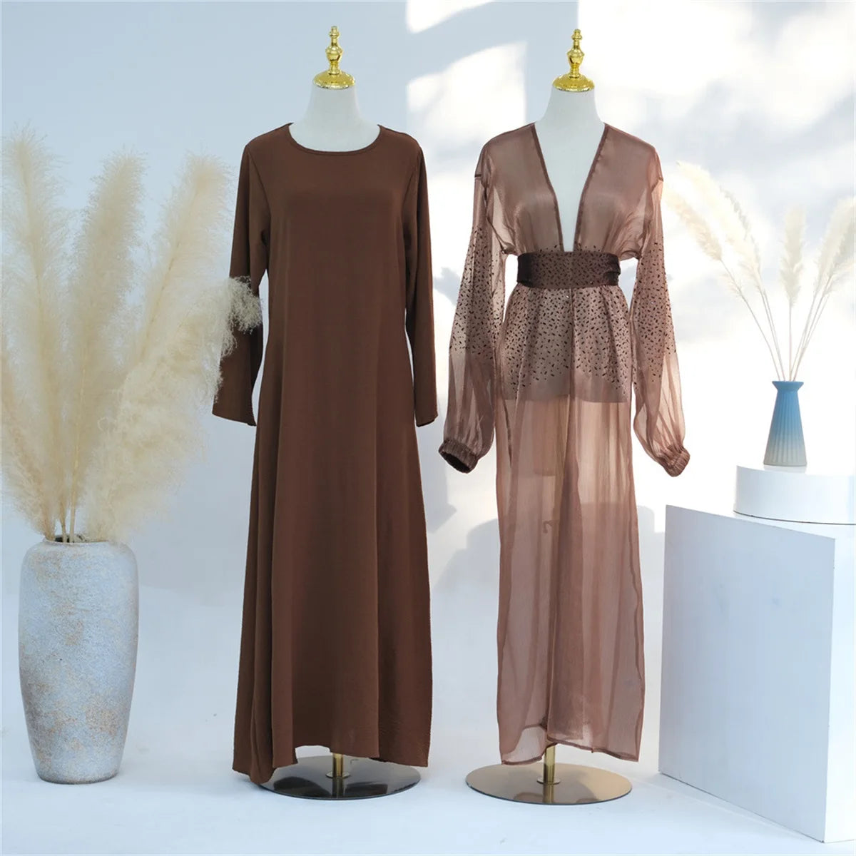 ABY030 Glimmering Elegance 3-Piece Abaya Set