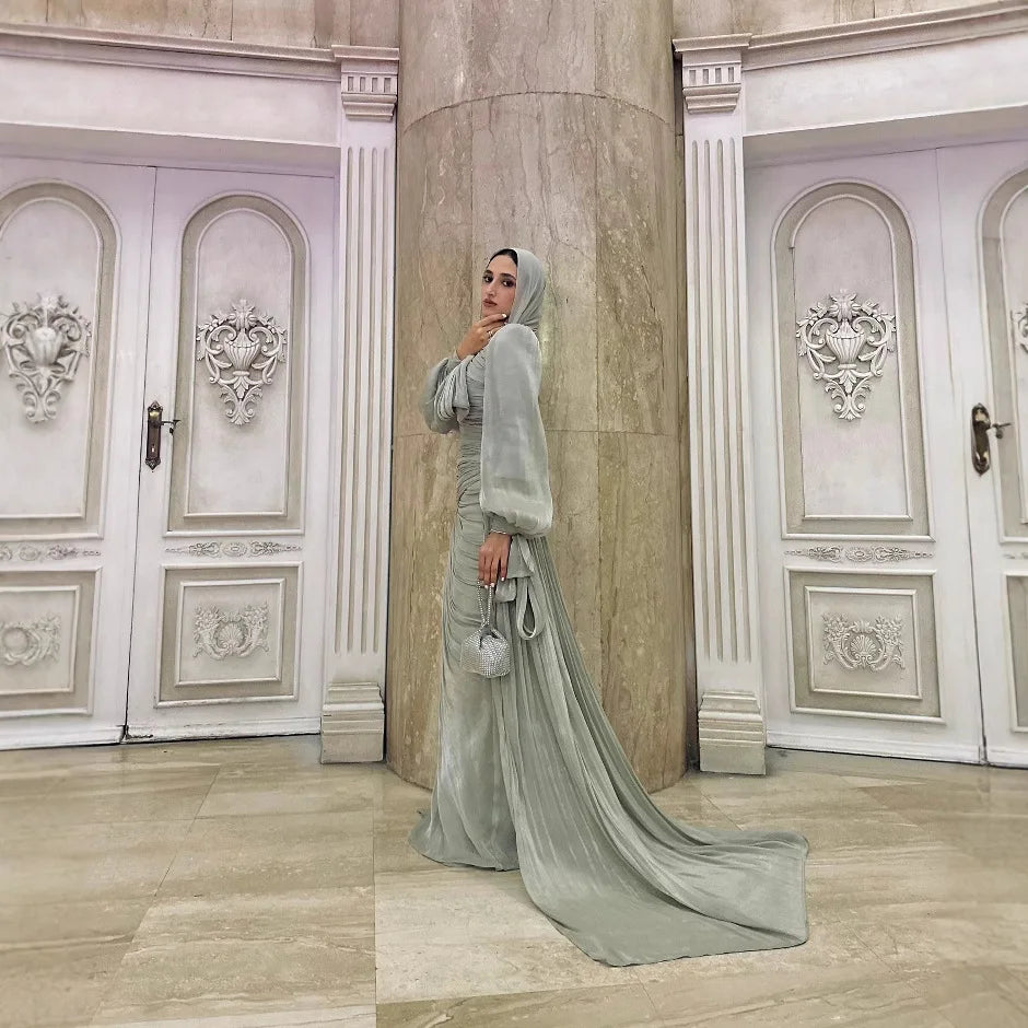 Symphony Draped Abaya Dress – Eid & Ramadan Modest Long Dress (LX08)