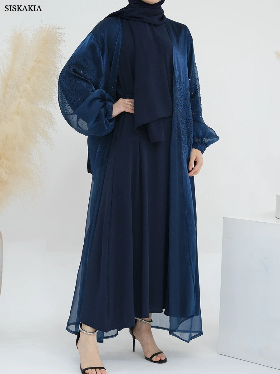 ABY030 Glimmering Elegance 3-Piece Abaya Set