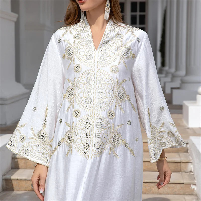 ABY008 Luxurious Regal Embroidered Abaya