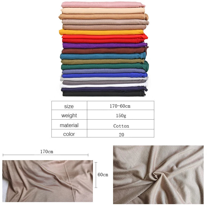 HB01 Modal Cotton Jersey Hijab/ Shawl/ Stretchy Easy/ Plain Hijabs