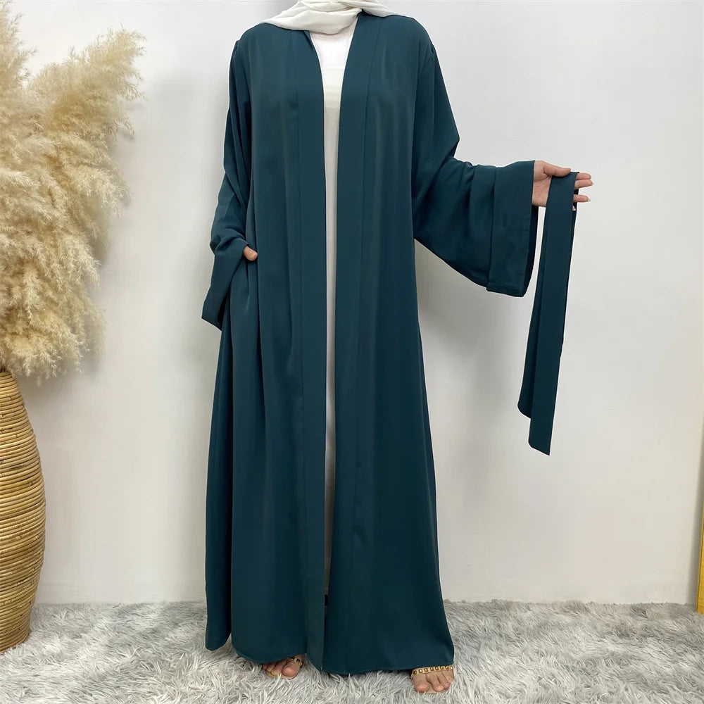 ABY010 Dubai Abaya Long Hijab Dresses with Belt I