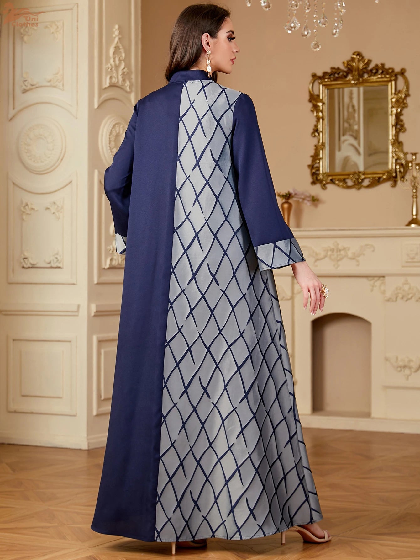 LX15 Eid abaya/ramadan abaya/ Eid dresses/ Dual Pattern Moroccan Kaftan