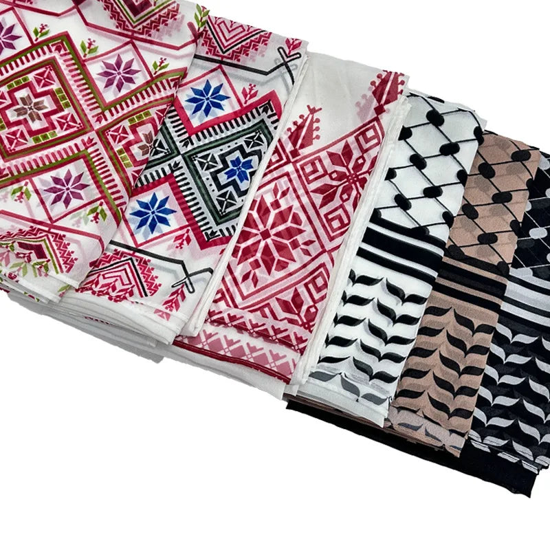 HB05 New Keffiyeh Printed Chiffon Hijab/ Scarf