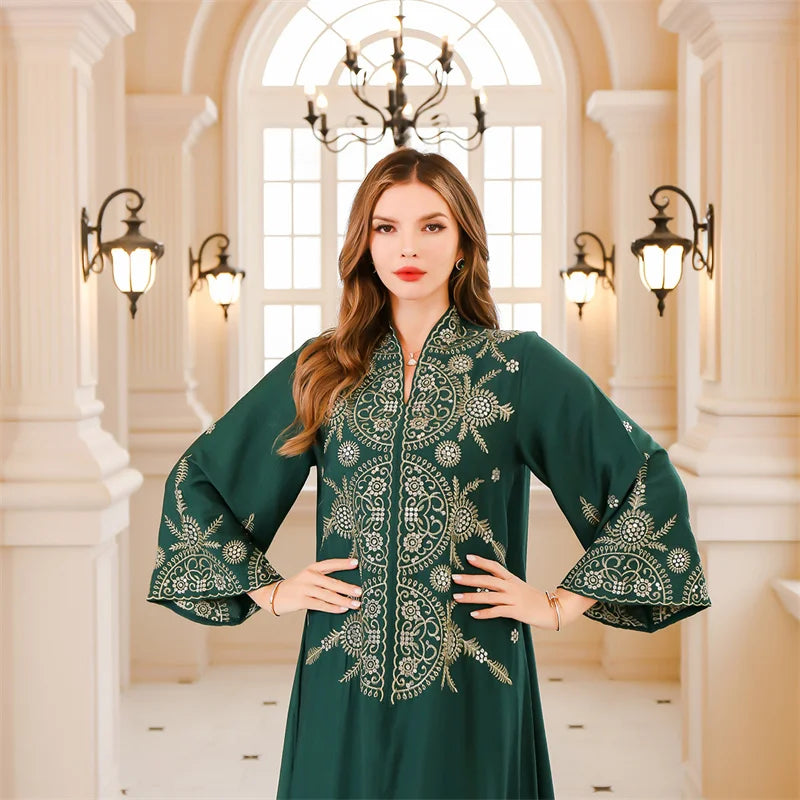 ABY008 Luxurious Regal Embroidered Abaya