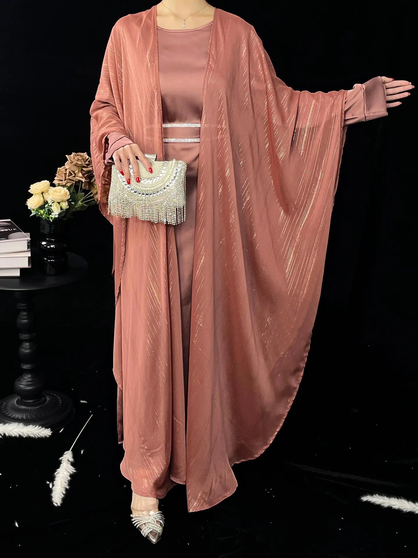 Velora Luxe Abaya set – Eid & Ramadan Modest Long Dress (LX13)