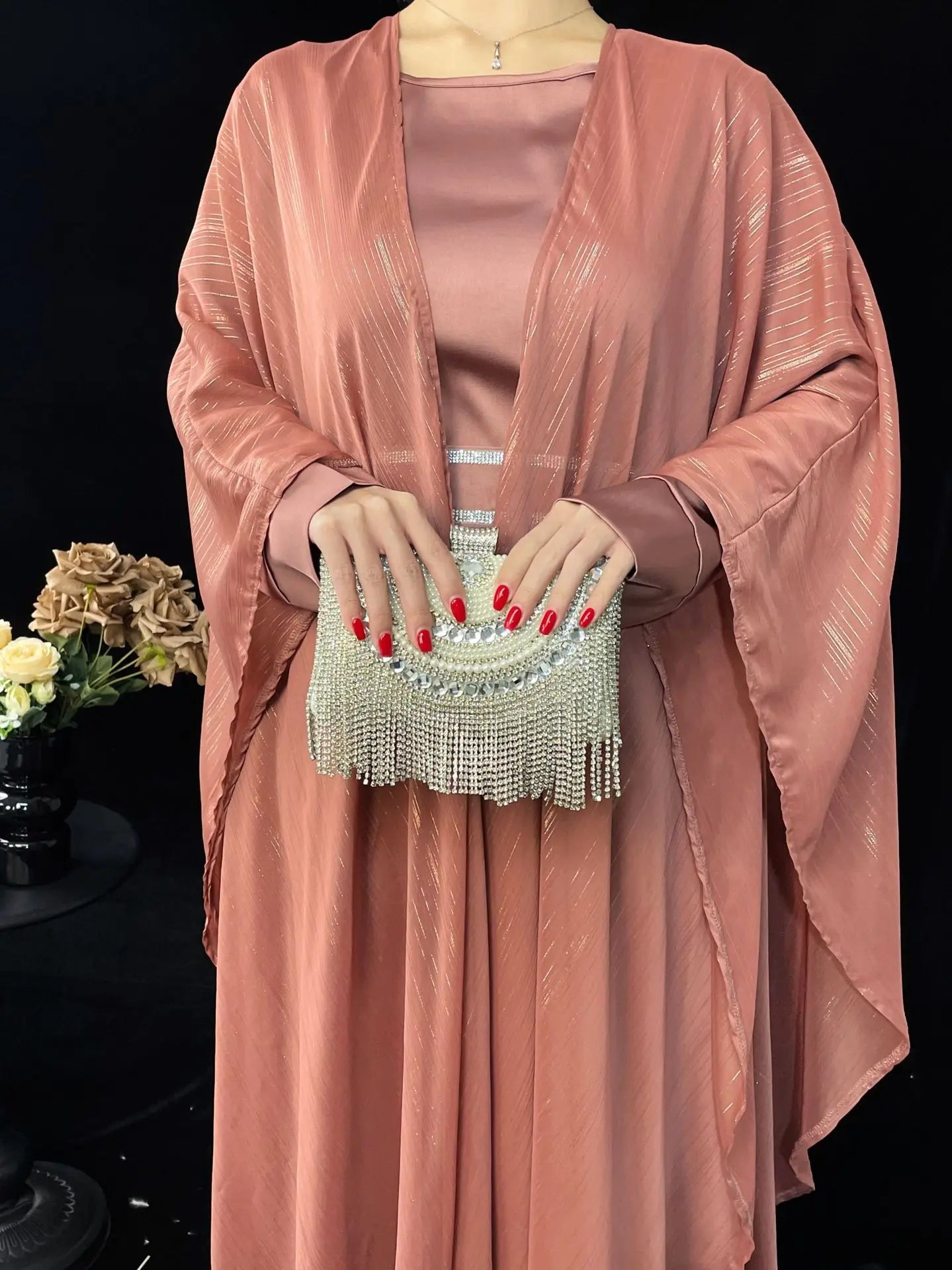 Velora Luxe Abaya set – Eid & Ramadan Modest Long Dress (LX13)