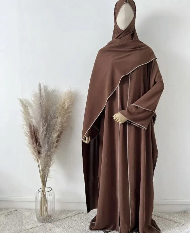 ABY14 Minimalist Chic Four-Piece Abaya Set