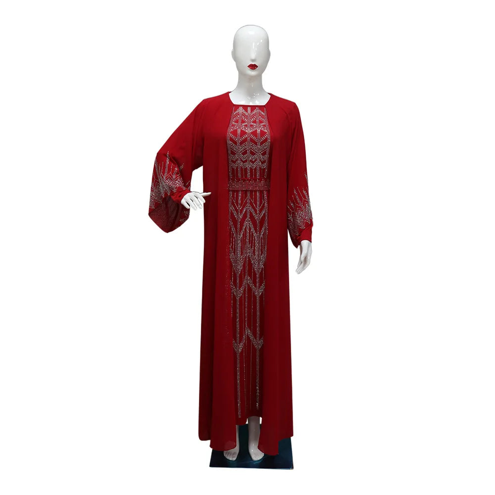 ABY003 Vibrant Embroidered Abaya Collection /Dubai Kaftan Abaya Robe Marocaine