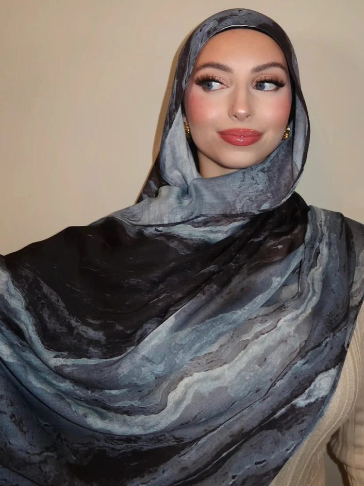 Watercolor Floral Modal Hijab/ Breathable /Soft
