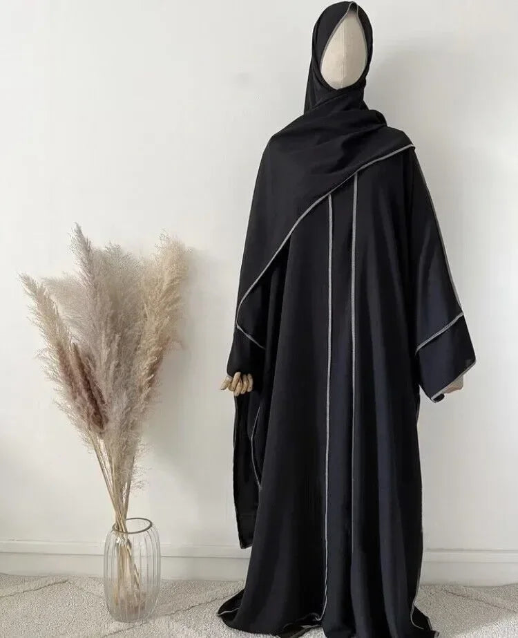 ABY14 Minimalist Chic Four-Piece Abaya Set