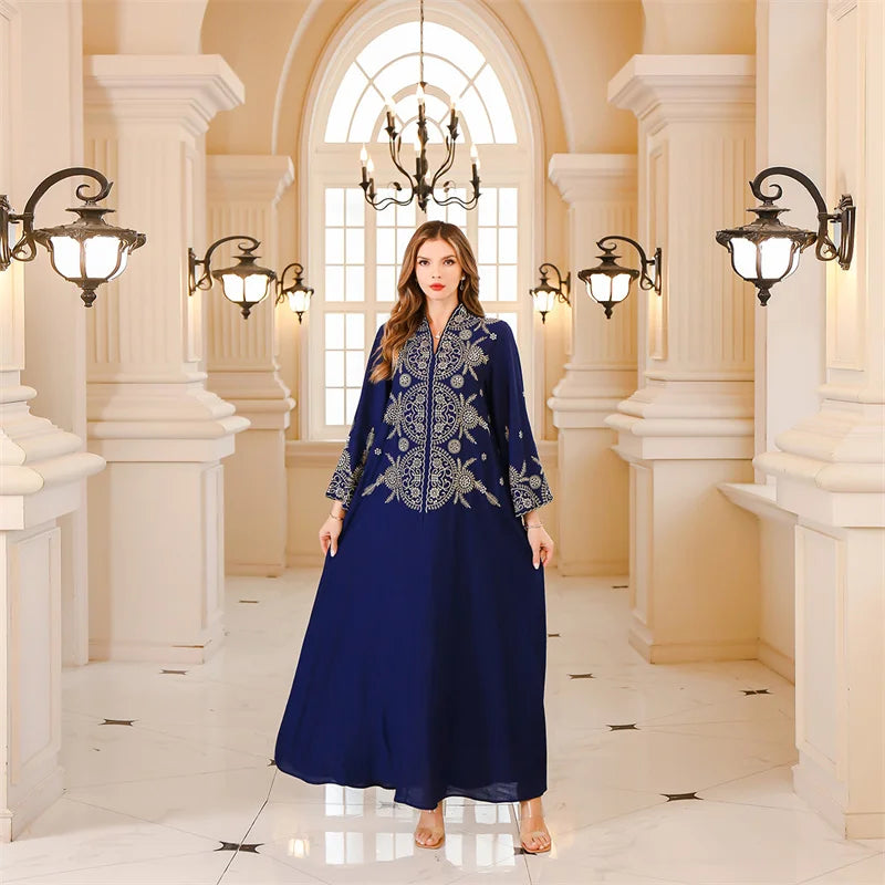 ABY008 Luxurious Regal Embroidered Abaya