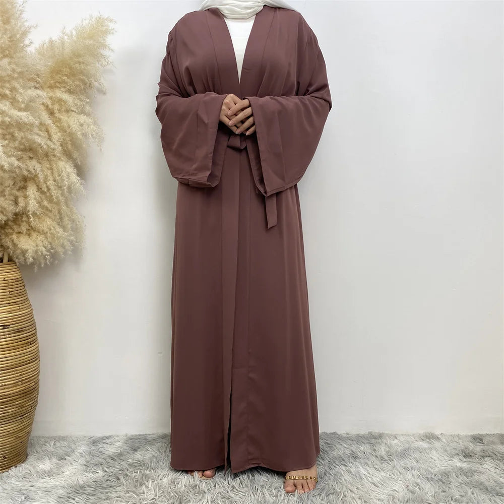 ABY010 Dubai Abaya Long Hijab Dresses with Belt I