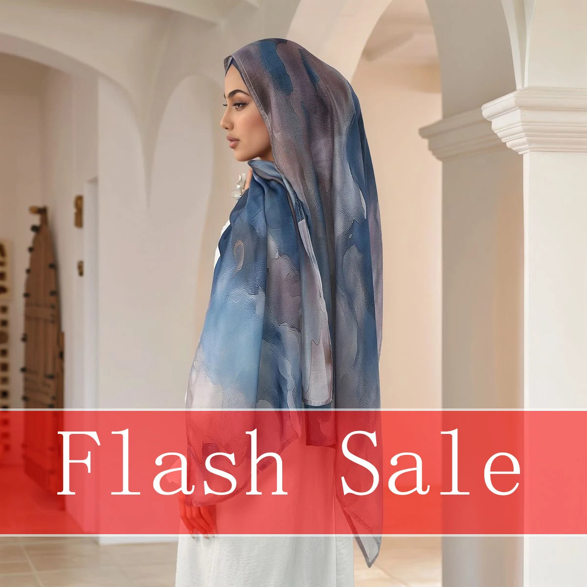 New Watercolor Modal Hijab Scarf Digital Printed