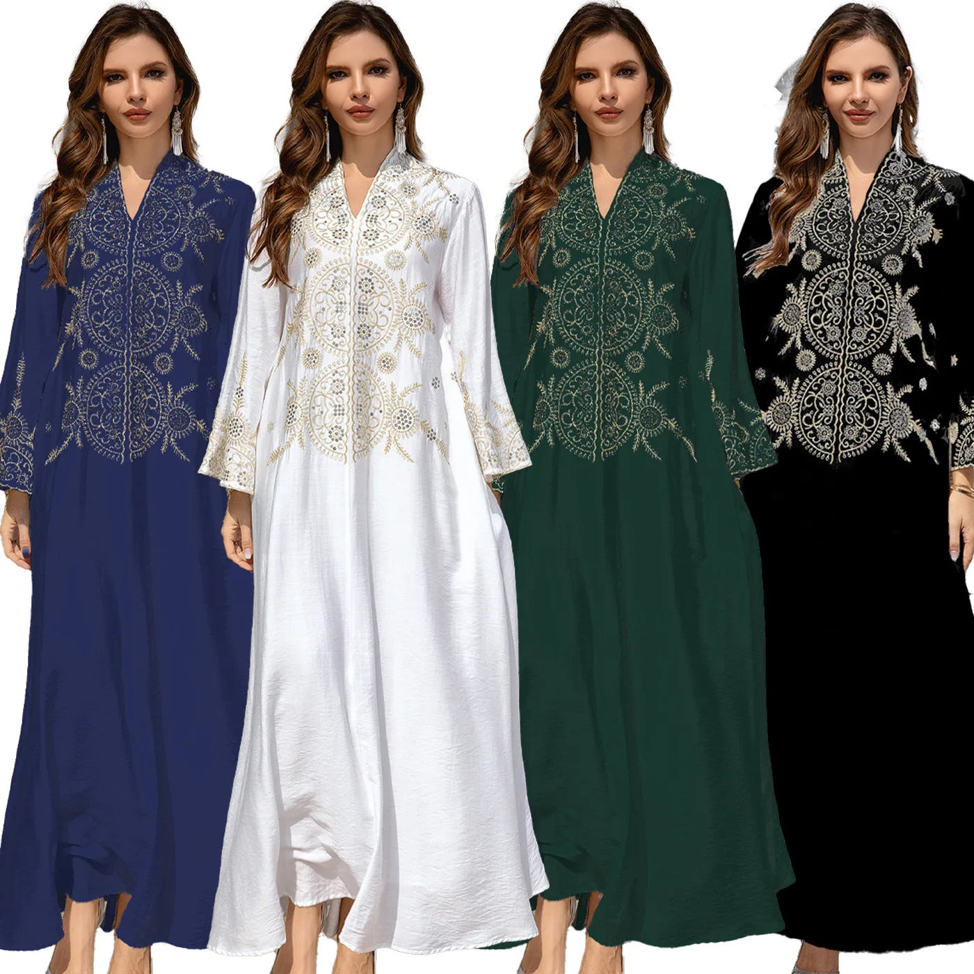 ABY008 Luxurious Regal Embroidered Abaya