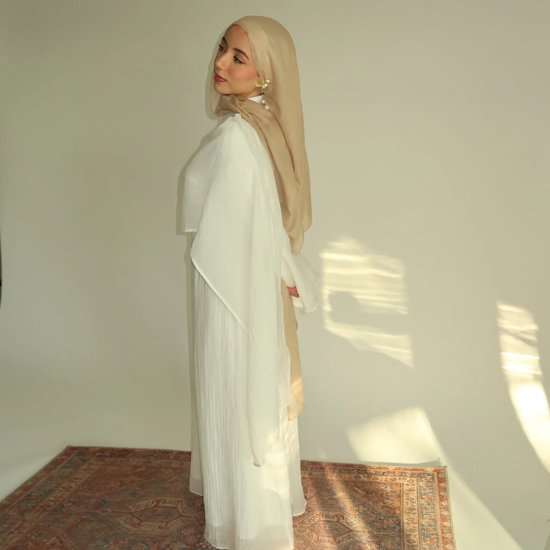 Lina Textured Abaya – Eid & Ramadan Modest Long Dress (LXL8)