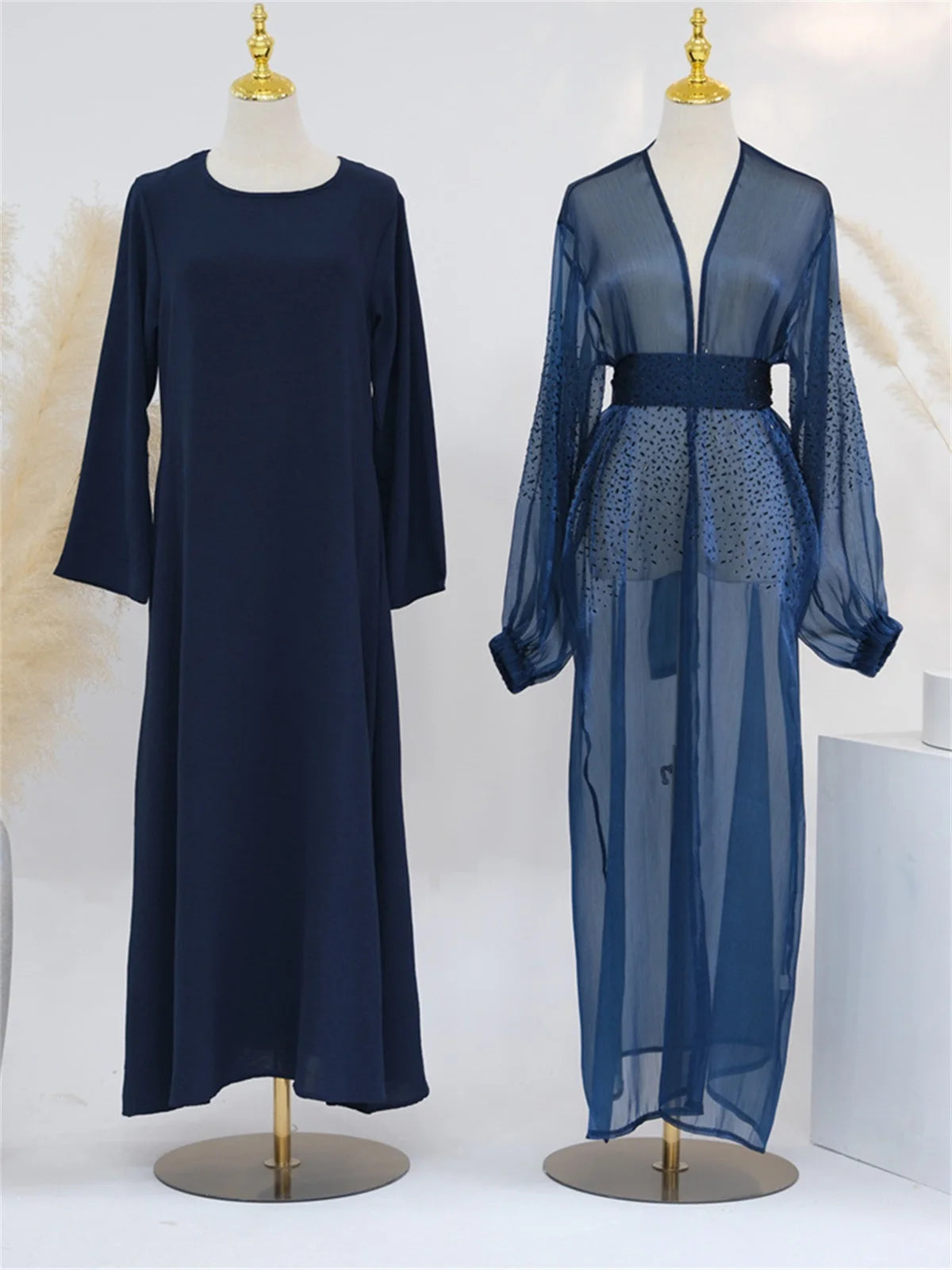 ABY030 Glimmering Elegance 3-Piece Abaya Set