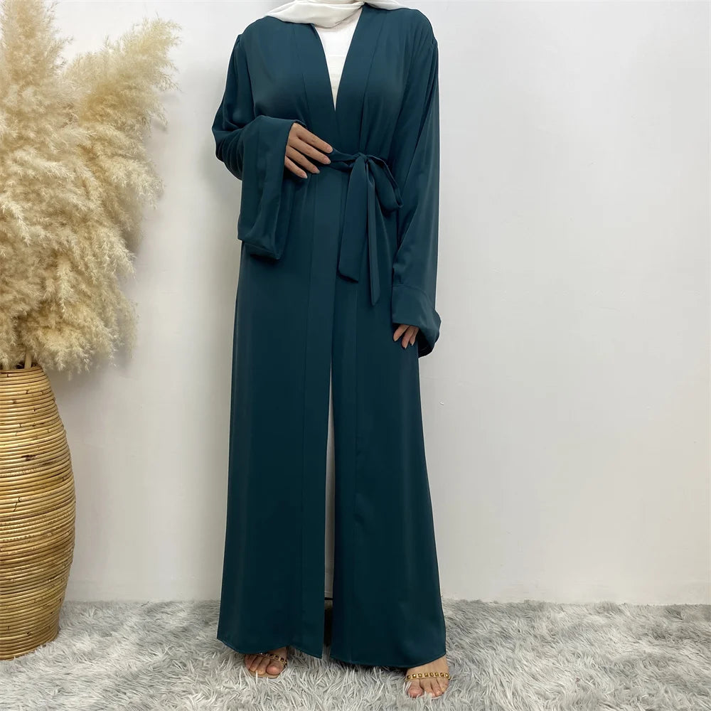 ABY010 Dubai Abaya Long Hijab Dresses with Belt I