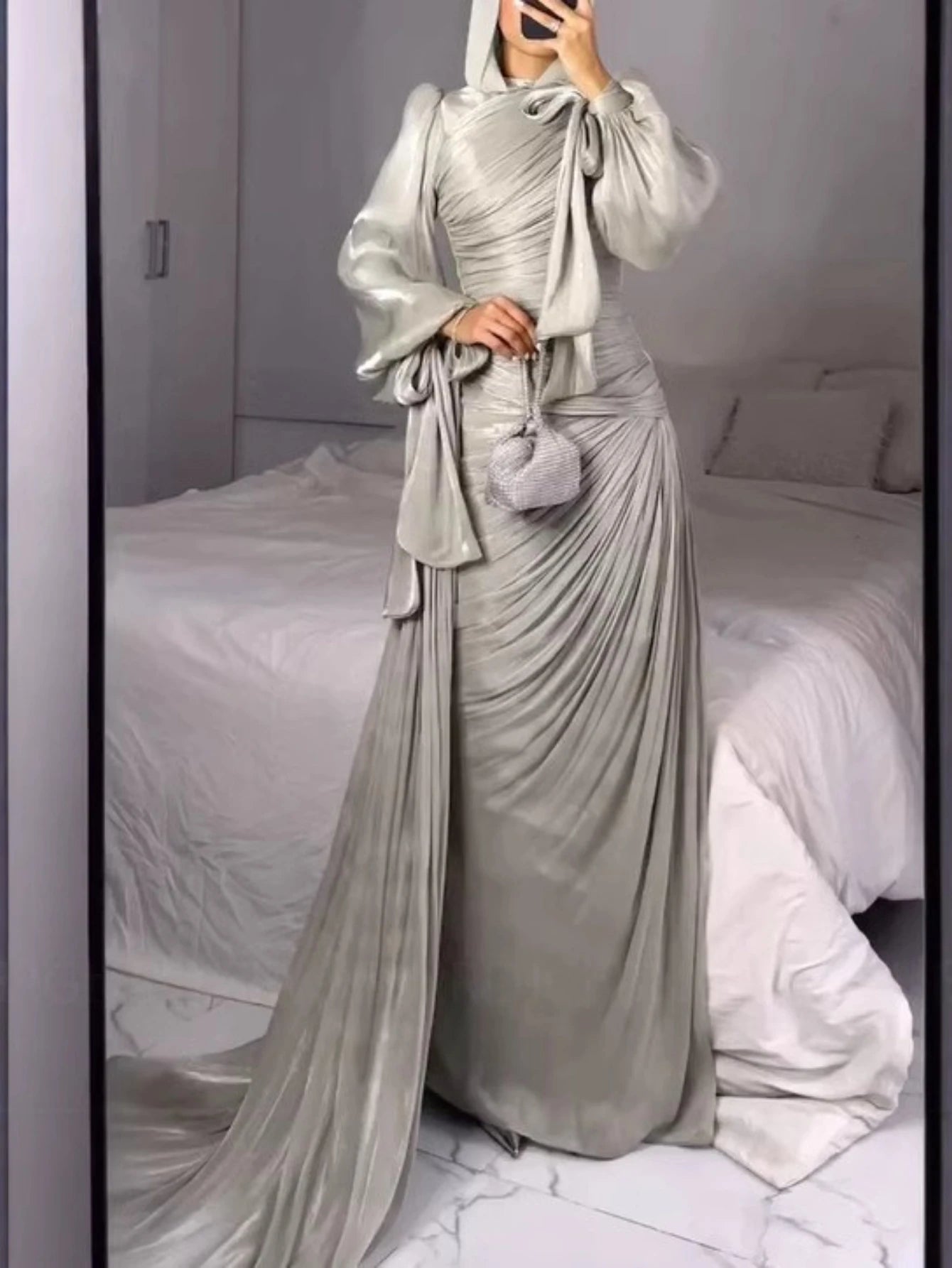 Symphony Draped Abaya Dress – Eid & Ramadan Modest Long Dress (LX08)