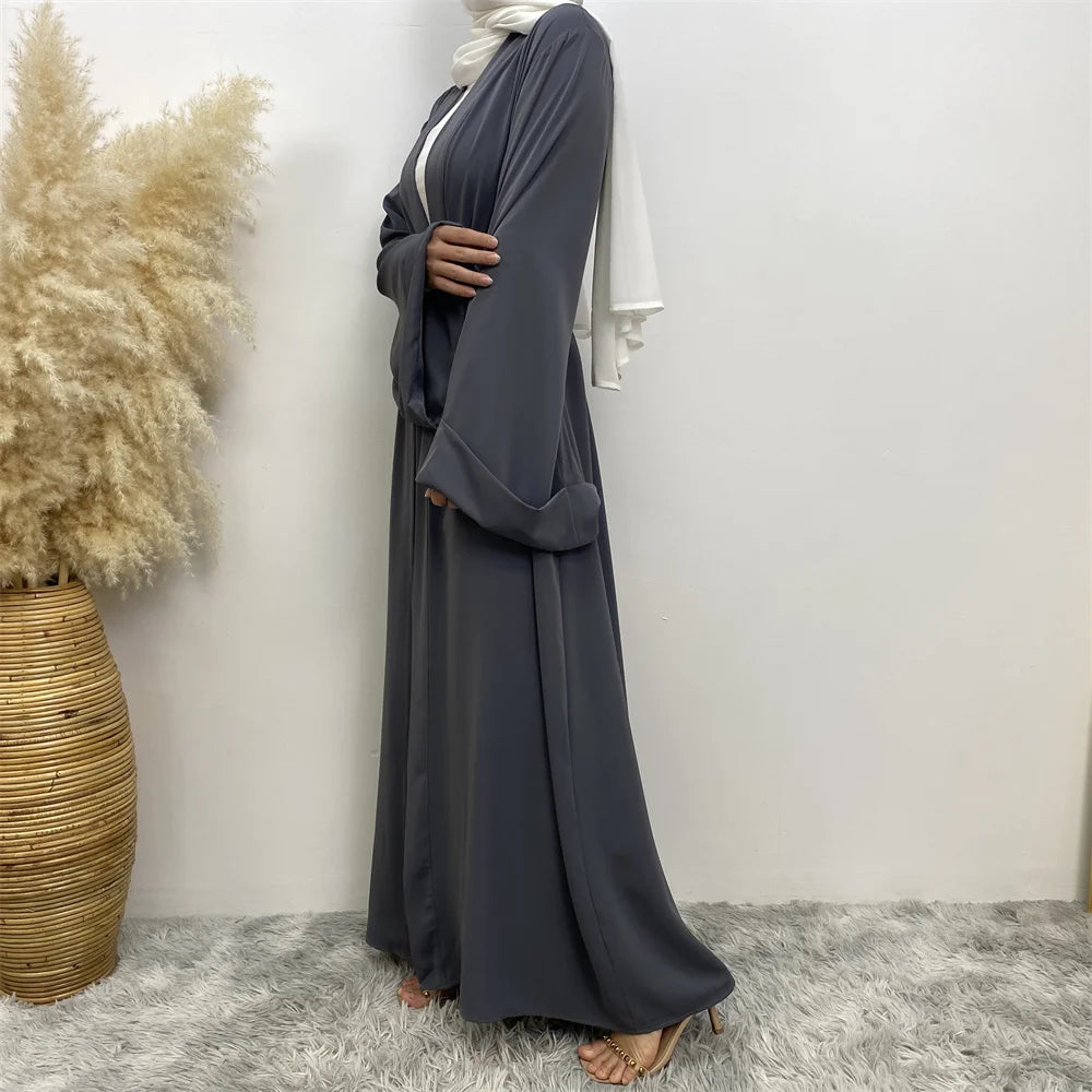 ABY010 Dubai Abaya Long Hijab Dresses with Belt I