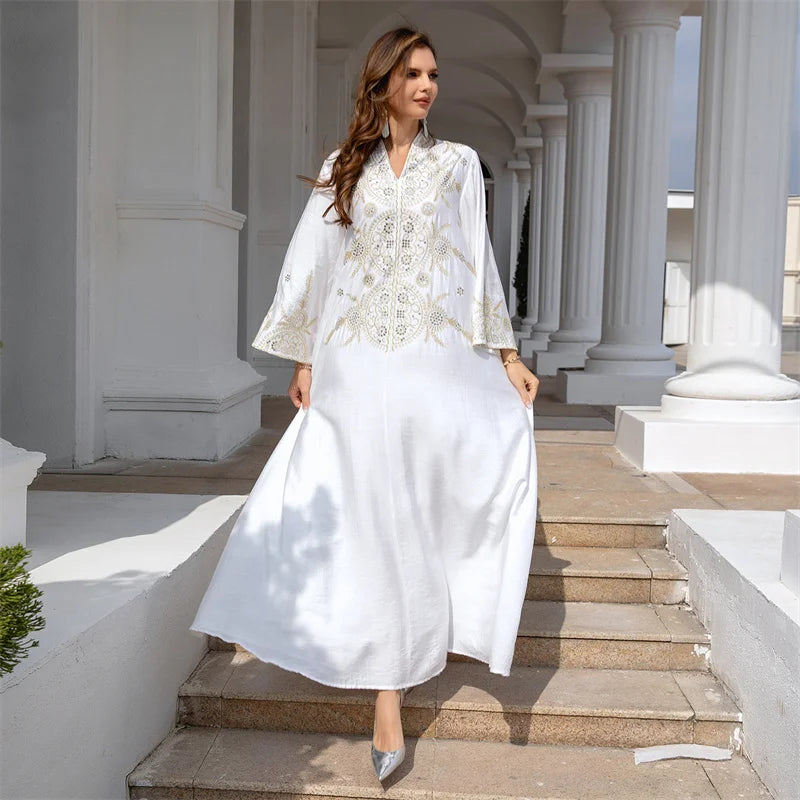 ABY008 Luxurious Regal Embroidered Abaya