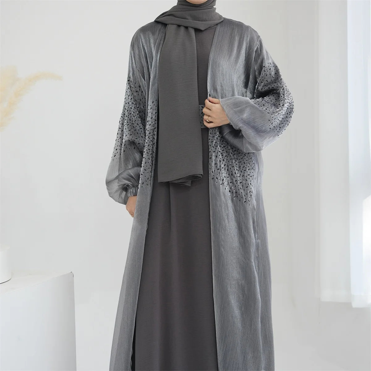 ABY030 Glimmering Elegance 3-Piece Abaya Set