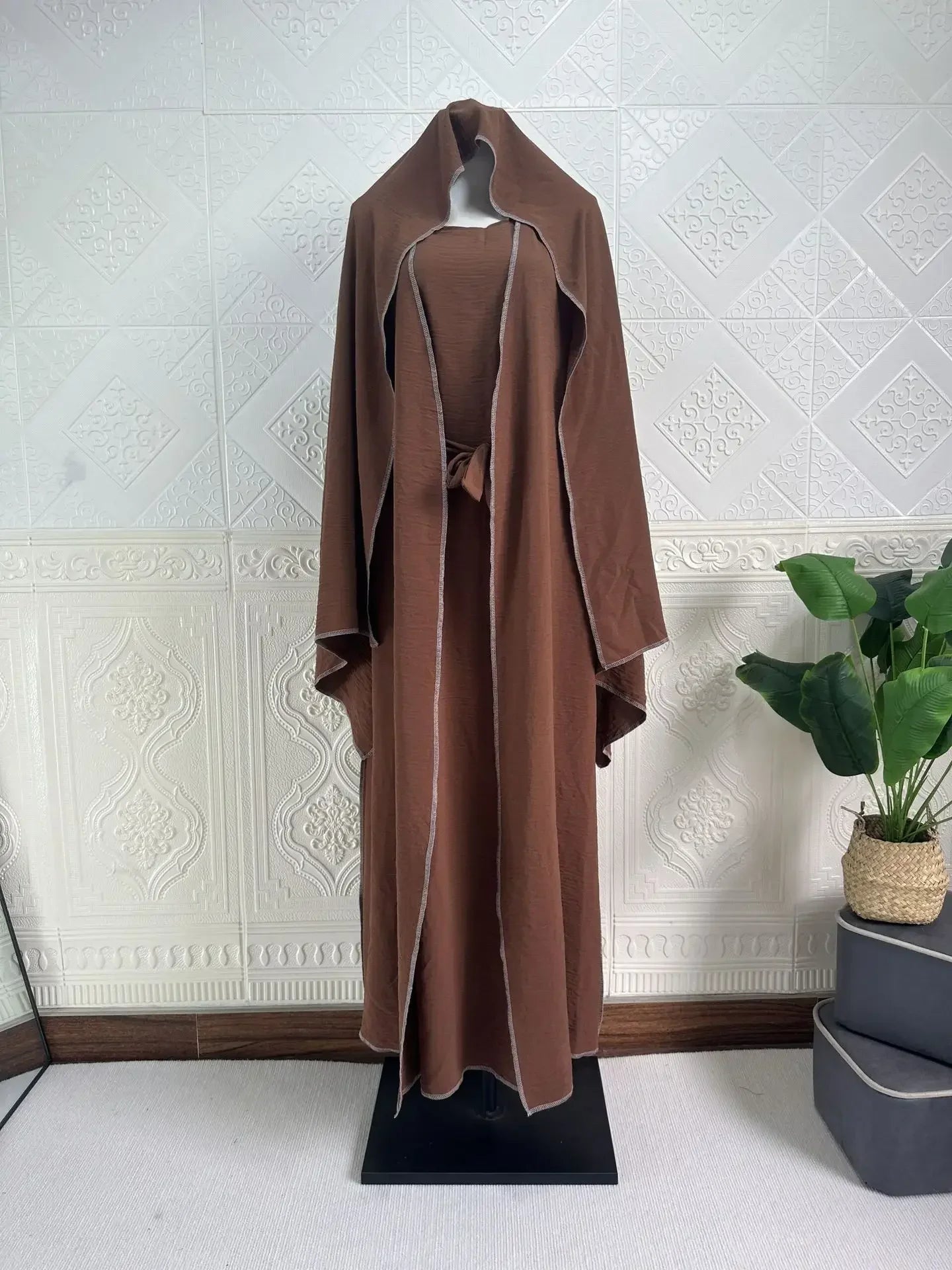 ABY14 Minimalist Chic Four-Piece Abaya Set