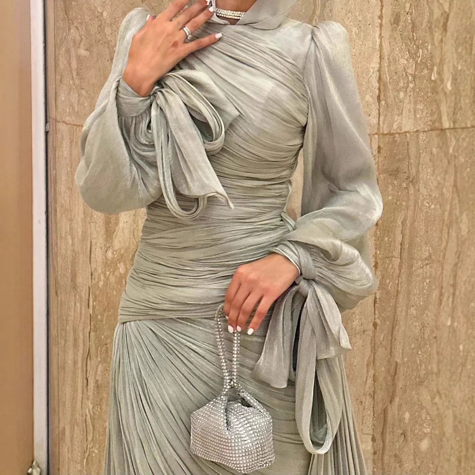 Symphony Draped Abaya Dress – Eid & Ramadan Modest Long Dress (LX08)