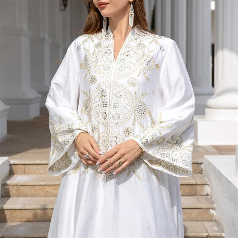 ABY008 Luxurious Regal Embroidered Abaya