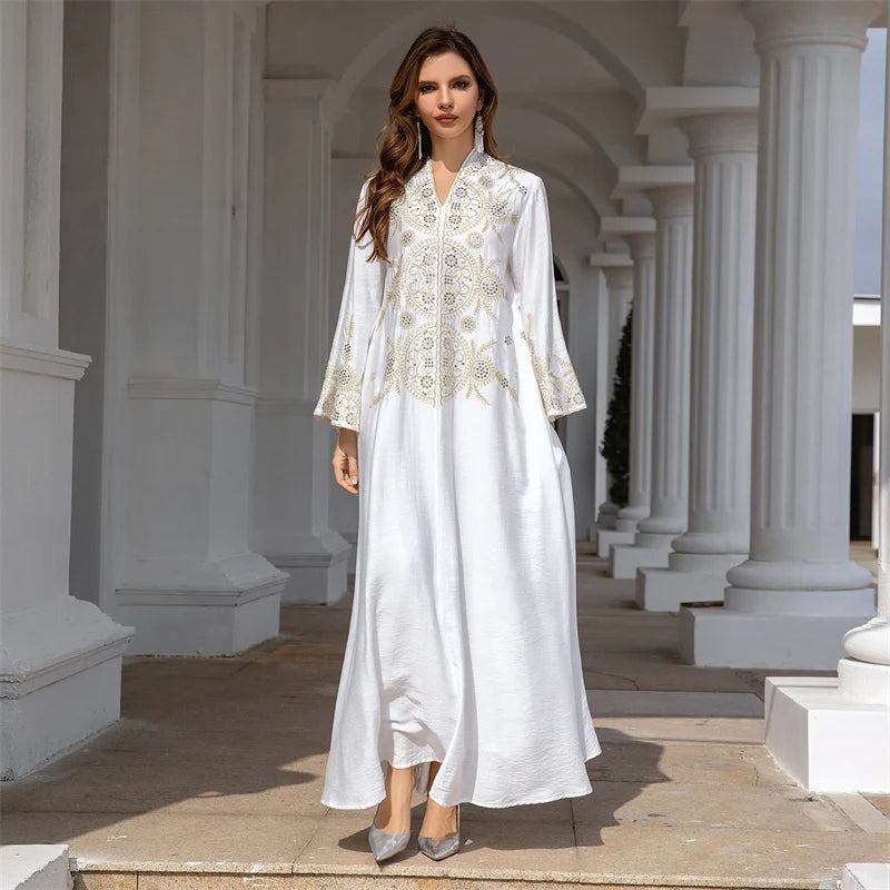 ABY008 Luxurious Regal Embroidered Abaya