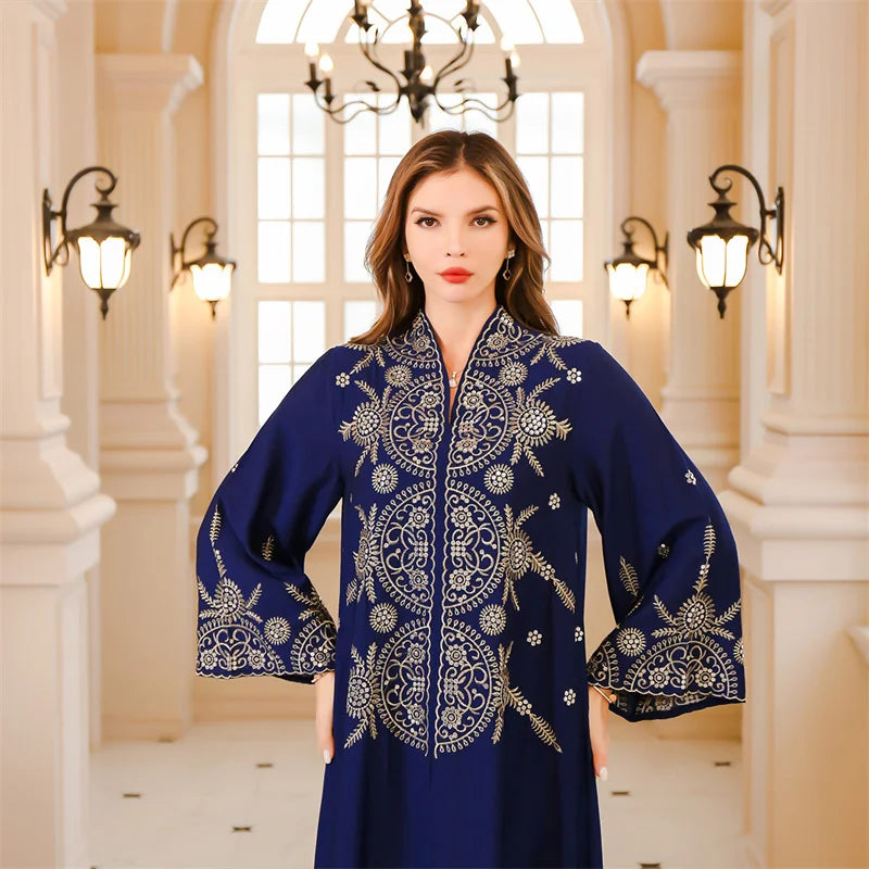 ABY008 Luxurious Regal Embroidered Abaya