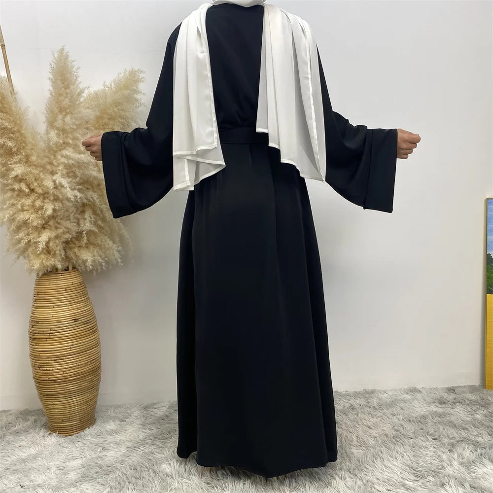 ABY010 Dubai Abaya Long Hijab Dresses with Belt I