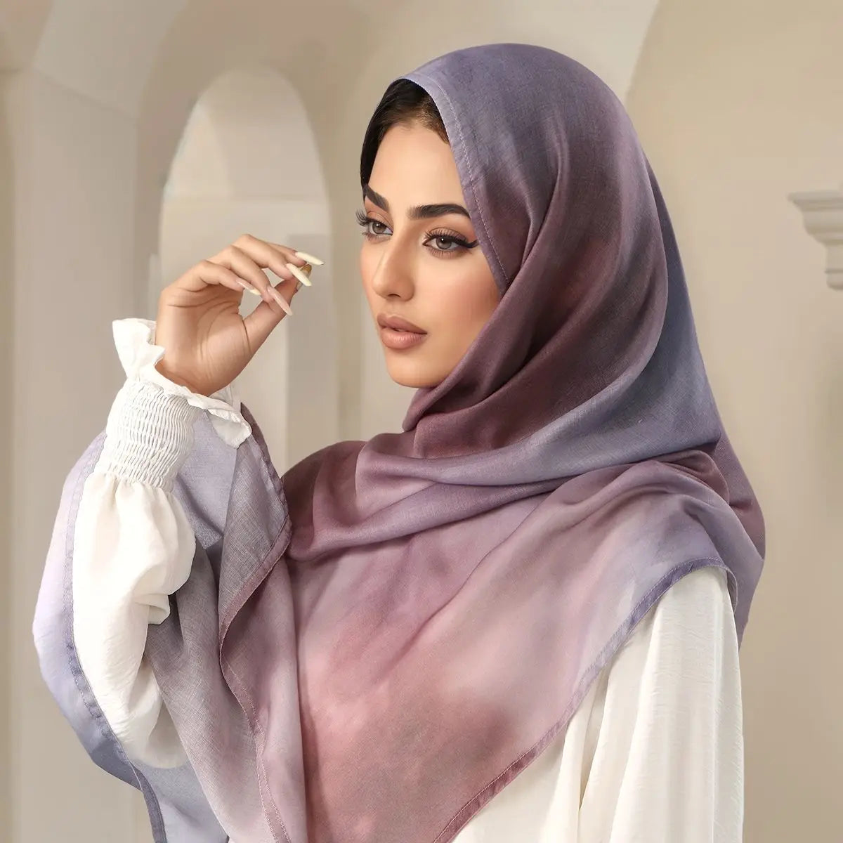 New Watercolor Modal Hijab Scarf Digital Printed