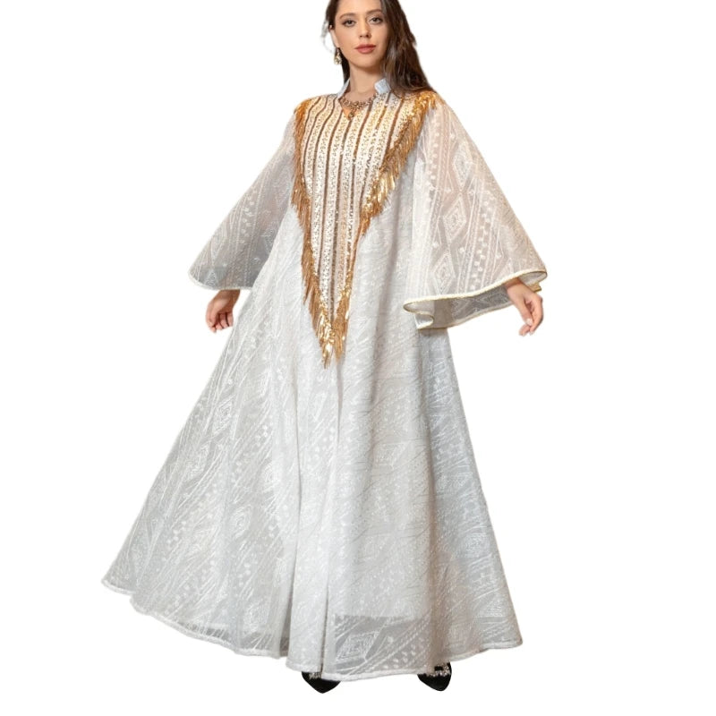 LX17 Women Muslims Dress Comfortable Full Length Dress Islamic Robe Thobe Abaya Dress