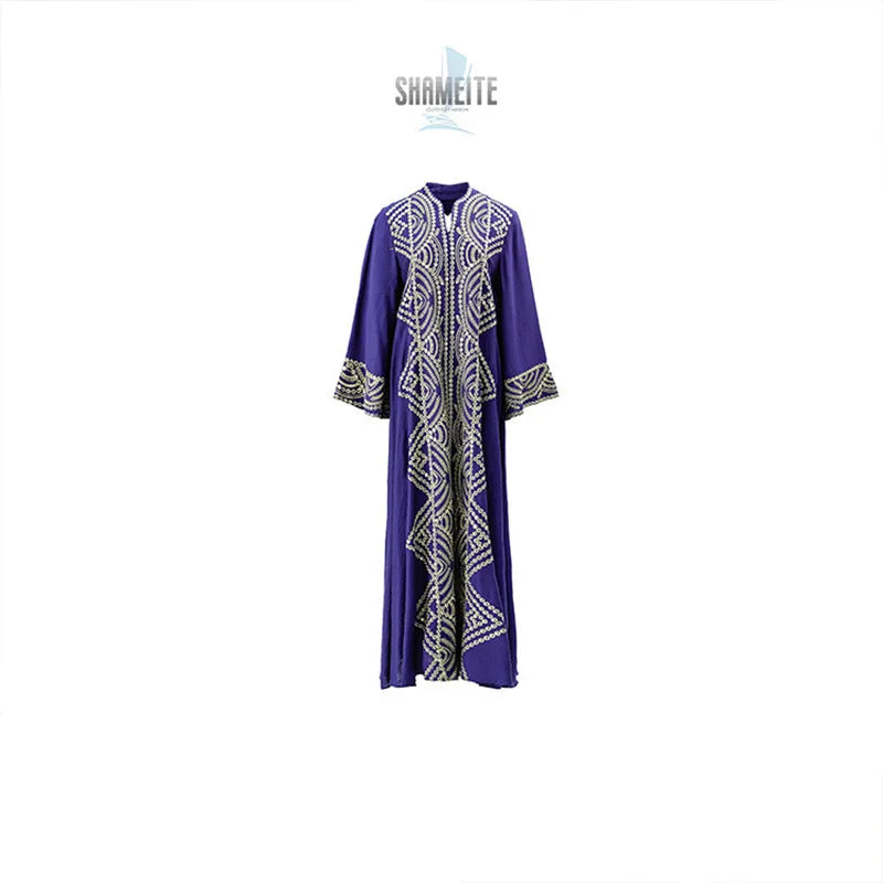 LX23 Royal Blue Moroccan Kaftan with Intricate Embroidery/ Eid abaya/ramadan abaya/ Eid dresses