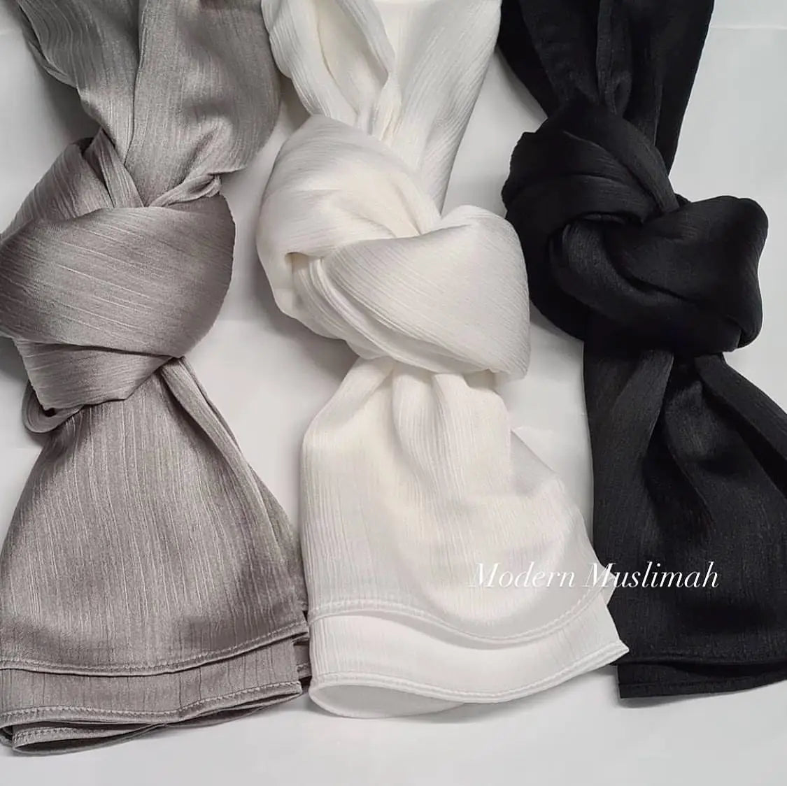 HB06 Premium Satin Crinkle Chiffon Shawl/Plain Hijabs